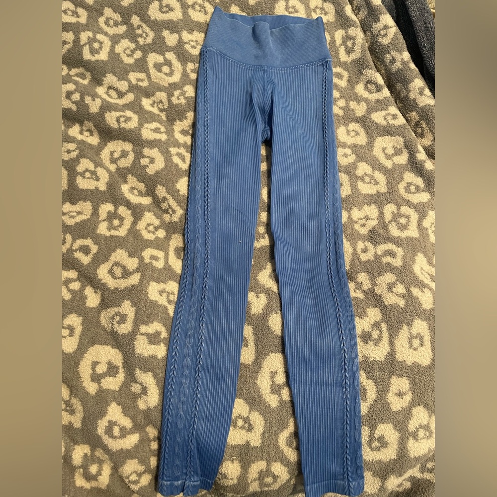 Aerie Ribbed Blue Leggings